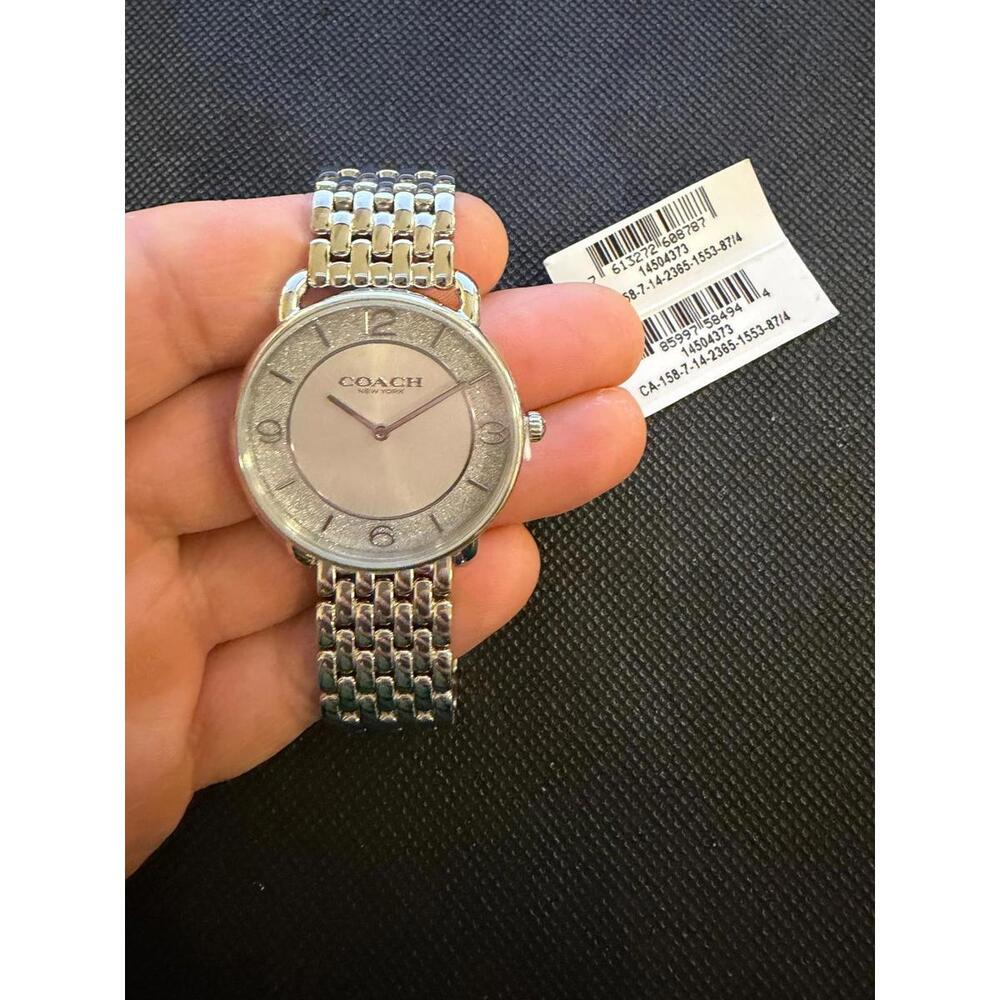 COACH Women's Silver Elliot Stainless Steel Watch 36mm - Picture 4 of 5